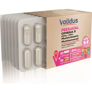 Prenatal Multivitamin Mineral 30 Capsules Omega 3 Dha 350 Epa 70 Mg 30 Softgel Blister Set