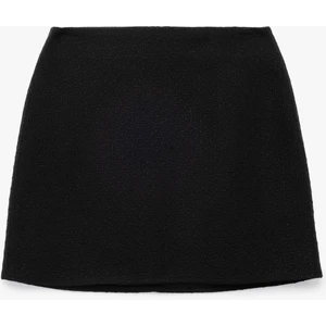 Slim Fit A Kesim Tüvit Mini Etek