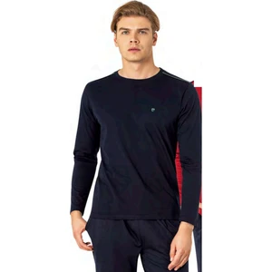 Pierre Cardin 6100 Erkek Uzun Kollu Bisiklet Yaka Pijama Takımı-Lacivert