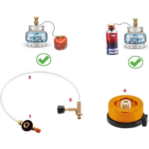 Simply Line Kamp Bütan Propan Gaz Kartuşu Dolum Aparatı Piknik Tüpünden Gaz Doldurma (Dar Çember) T Musluk