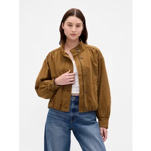 Kadın Kahverengi Twill Bubble Ceket