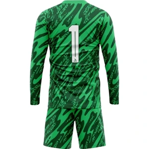 Erkek Uzun Kollu Yeşil Nefes Alabilen Kaleci Forması ve Şortu Goalkeeper Jersey Gk DMNF5587