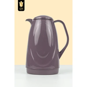 Lale Thermos Cam Termos Galaxy Mor 1 Lt Soğuk Sıcak Su ve Çay Termosu