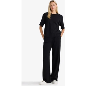 Wide Leg Geniş Paça Eşofman Altı Beli Lastikli Cepli Basic Düz D3759AX25AU