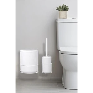 Okyanus Home Beyaz Eko Magic Askılı Yuvarlak Linea 2'li Wc Kova ve Fırça Seti