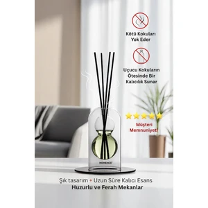 Luxe Whisper Amber Vanilya Sandal Çubuklu Oda Kokusu Dekoratif Cam Şişeli  100 ml