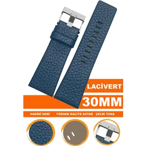 22MM 24MM 26MM 27MM 28MM 29MM 30MM 32MM Diesel Saat Uyumlu Lacivert Renk Deri Saat Kordonu Dzs
