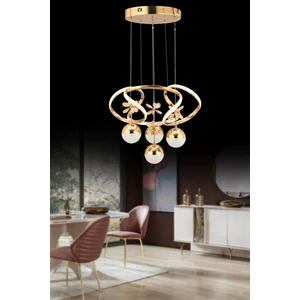 Rodin 4'lü Gold Sarkıt Beyaz Power LED Taşlı Ledli Avize