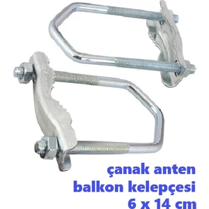 Çanak Anten Balkon Kelepçesi U Standart 14 X 6 Cm (2’Li Paket)