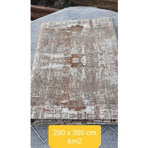 6m2 Halı Örtüsü Savan Antep Işi kahve bej rengi