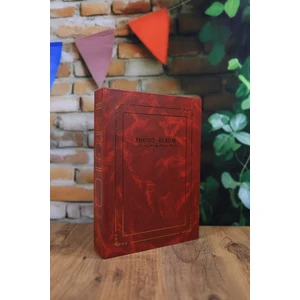 NRCN 13x18 cm 200'lük Ciltbezli Deluxe Fotoğraf Albümü Bordo