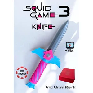 Squid Game 3 Bıçak Figürü - Squid Game 3 Kırmızı Kutu ve Bıçak Figür Seti