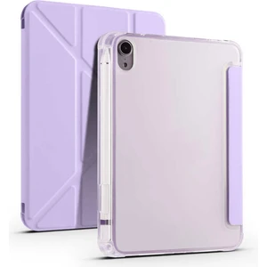Apple iPad Mini 6 (2021) Yatay ve Dikey Standlı Antişok Köşe Korumalı Kalemlikli Origami Slikon Kılıf A2567 A2568 A2569