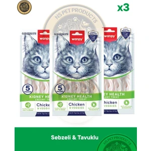 Kidney Health Tavuk-Sebze Kedi Krema Ödülü 5X14GR 3lü Set