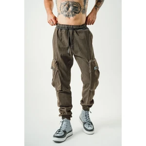 Kahverengi Kargo Cepli Jogger Pantolon