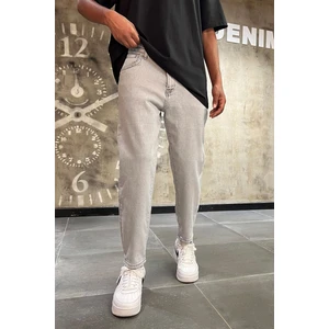 Gri Erkek Boyfriend Pantolon Jean