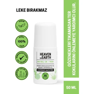 Heaven on Earth%100 Doğal Organik Roll On Aluminyum Tuzları Içermez Fresh 50 ml Vegan