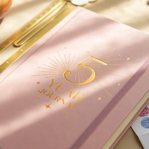 5 Yıllık Süresiz Günlük Ajanda 13X21 - Pembe
