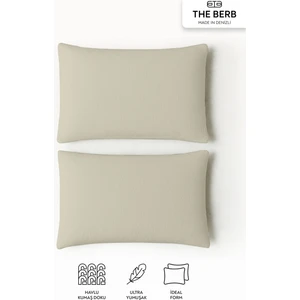 The Berb | 2'li Havlu Dokulu Yastık Kılıfı Seti | 50 x 70 | Fermuarlı | Yumuşak Terry Kumaş