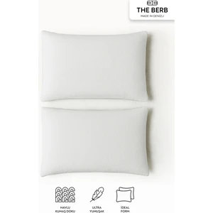 The Berb | 2'li Havlu Dokulu Yastık Kılıfı Seti | 50 x 70 | Fermuarlı | Yumuşak Terry Kumaş
