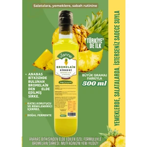 Doğal Fermente Bromelain Sirkesi 500 ml - Katkı, Koruyucu İçermez