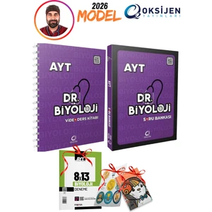 2026 Model Oksijen Yayınları Dr Biyoloji Ayt Video Ders Kitabı ve Ayt Soru Bankası Seti 3 Hediyeli