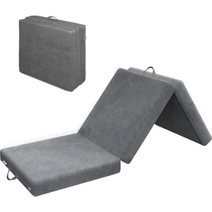 Katlanır Yatak, Misafir, Seyahat, Kamp, Araç, Karavan, Çadır, Yoga 22 Dens 190X65X10 cm - Gri