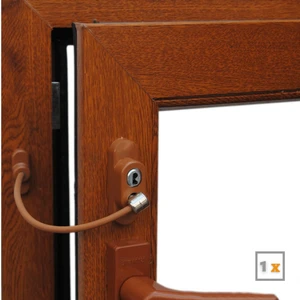 Açık Kahve Pencere Kilidi 1 Adet Halatlı Çocuk Güvenlik Emniyet Hırsız Pimapen Pvc Kapı Bebek Kilidi