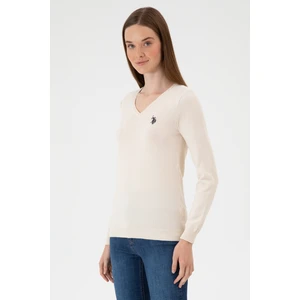 U.s. Polo Assn. Kadın Krem Melanj Kazak /triko 50313590-VR159