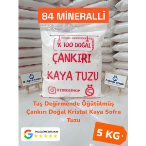 Özdede Shop Taş Değirmende Öğütülmüş Çankırı Doğal Kristal Kaya Sofra Tuzu 5 kg