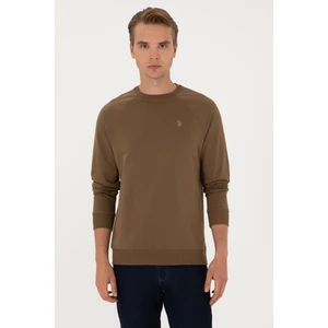 U.s. Polo Assn. Erkek Haki Sweatshirt 50313752-VR027