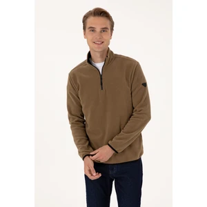 U.s. Polo Assn. Erkek Haki Sweatshirt 50313777-VR027
