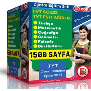 Enine Boyuna Eğitim 2026 TYT Dijital Eğitim Seti (1200 Pdf Sayfası)