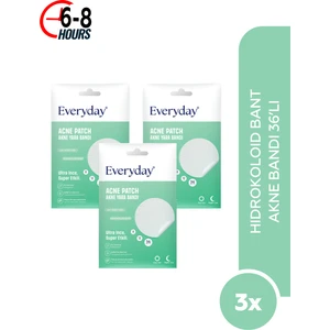 Hidrokolloid Acne Pimple Patch & Sivilce Yatıştırıcı Bant 36'lı- (3 lü Paket 3*36 adet) 