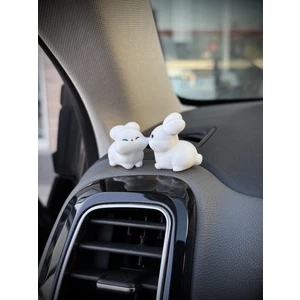 SH Hobi Tatlı Tavşan Çift Araba Dikiz Aynası Süsü - Minik Tavşan Çift Sevgiliye Hediye