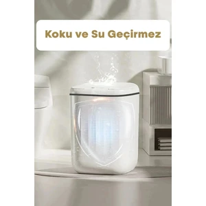 Akıllı Teknolojik Sensörlü Çöp Kovası Işık Antibakteriyel Koku Geçirmez Mutfak Banyo Wc Ofis 20L Uv