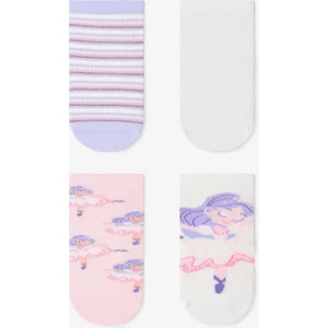 Kız Çocuk Hopping Peri Desenli 4'lü Soket Çorap