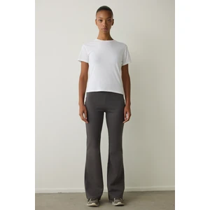 Antrasit Easy Yüksek Bel Ispanyol Paça Pantolon