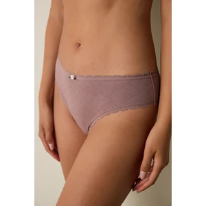 Açık Kahverengi Pointel Düşük Bel Külot