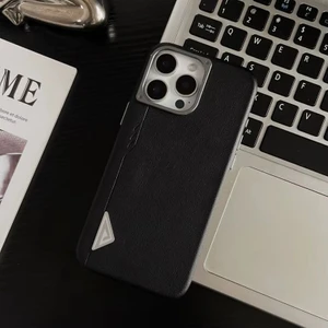 Apple iPhone 15 Pro Uyumlu Kılıf Zebana Arvento Elite Deri Kılıf (Kablosuz Şarj) Siyah