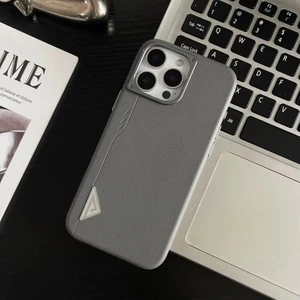 Apple iPhone 15 Pro Max Uyumlu Kılıf Zebana Arvento Elite Deri Kılıf (Kablosuz Şarj) Gri