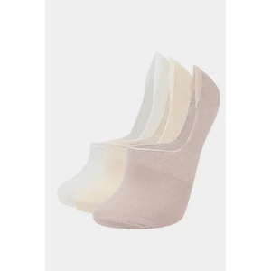 Kadın 3'lü Pamuklu Babet Çorap E2025AXNS