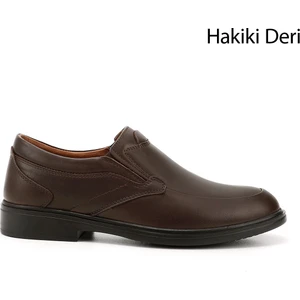 Erkek Kahve Hakiki Deri Klasik Comfort Ayakkabı