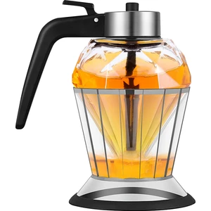 Zeytinyağı Dispenser Cam Şişe, Bal Kavanoz Dispenser, Mutfak Için Cam Cruet Şişesi, Dalgılamayan Yağ Tenceresi Stand (Yurt Dışından)