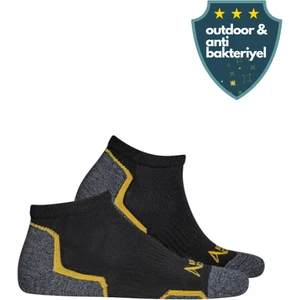 North Ice Erkek Spor Outdoor Patik Çorap – Ter Emici, Kaymaz,  Fonksiyonel Yapı Siyah