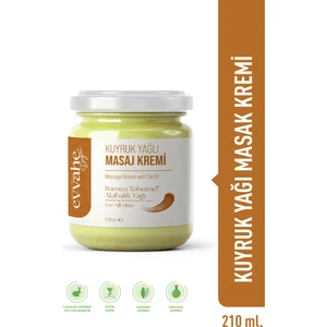 Evvahe Doğal Kuyruk Yağlı Masaj Kremi Ağrı Giderici Etkiyle 210 ml Tüm Cilt Tipleri İçin