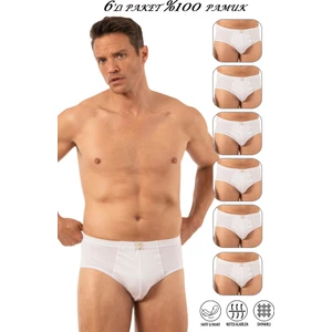Özkan Underwear Özkan 0037 6'lı Paket Erkek Pamuklu Penye Süprem Esnek Rahat Slip Külot
