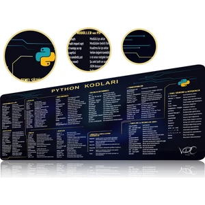 VRC Ticaret Python Kodları Mousepad 80X40CM Kaymaz Kauçuk Taban