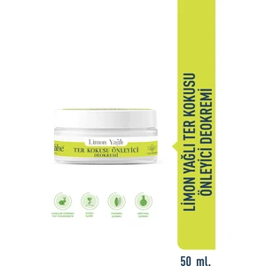 Krem Deodorant Meyvemsi Koku Unisex 50 ml Pudrasız Doğal Limon Yağı İçerikli Ter Önleyici