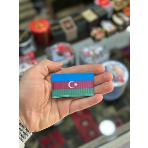 3D Lazer Kesim Arkası Cırtlı Azerbaycan Bayraklı.patch.(Peç) Plastik